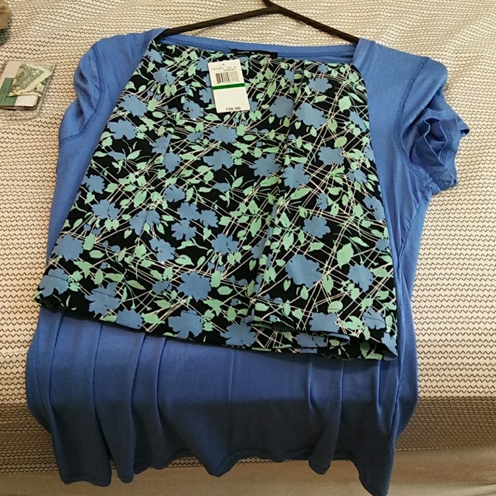 Shirt new with tags skirt siza 14